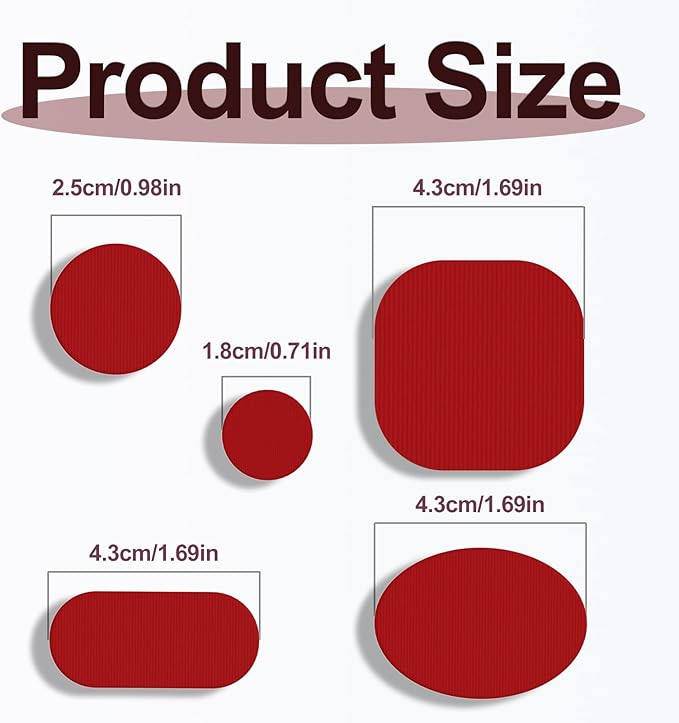 Self-Adhesive Nylon Patches Tent Repair Kit – Outdoor Gear Tenacious Repair Tape, Waterproof Fabric Patches for Clothes, Tent, Down Jacket, Backpack (45pcs, Red