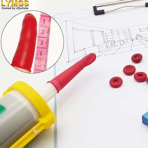 Universal Fit Caulk Tube Latex Sealing Caps, Caulk Saver Cover Sealer for Sealing and Preserving Open Caulking Tube, Red 10 Pack