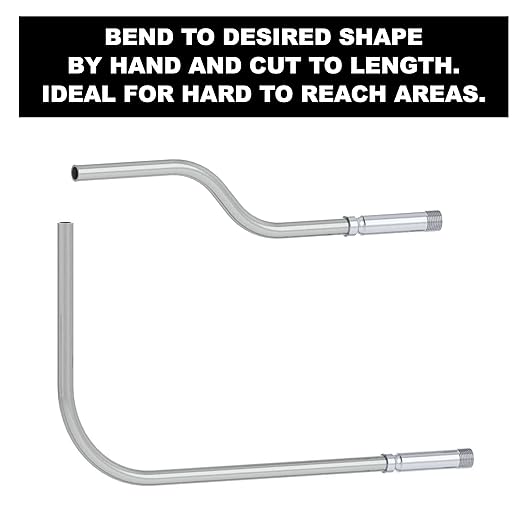 Albion Engineering Company 32-112 Bendable Aluminum Nozzle, 3/8" ID Thread Base x 12" Length