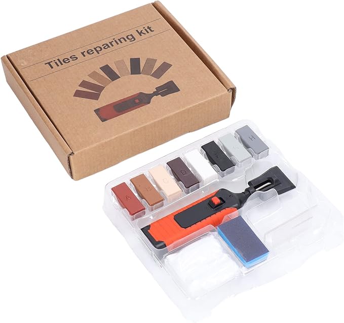 Tile Repair Kit, Porcelain Ceramic Tile Chip Repair Kit for Wall, Electric Heating Pen Wax Block Set, Crack Gaps Repairing Tools for Stone Porcelain