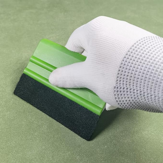 Gebildet 8Pcs Green Squeegee 4 Inch for Car Vinyl Film Wrapping Decal Squeegee Window Tint Work + 10pcs Black Felt