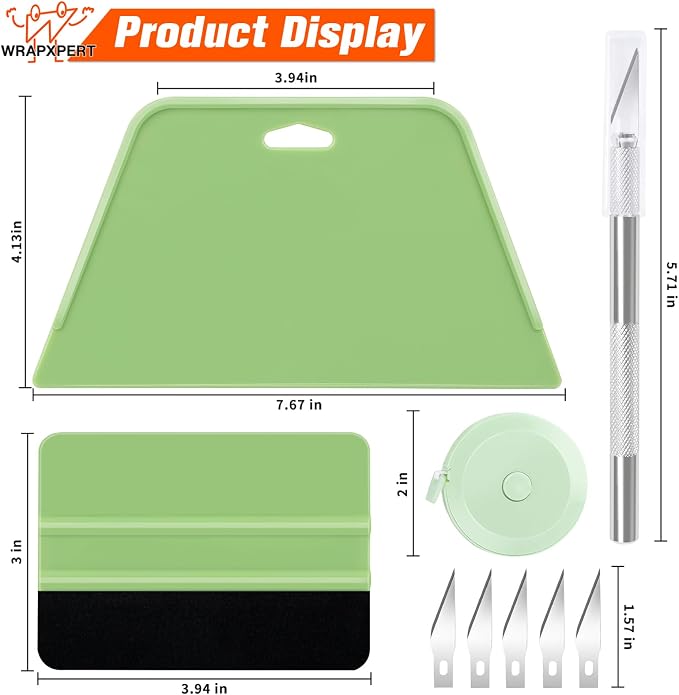 WRAPXPERT Wallpaper Tools, Wallpaper Kit Smoothing Tools for Peel and Stick, Wallpaper Installation Kits for Wallpaper Hanging, Contact Paper, Bathroom, Vinyl Backsplash Tile, Window Film Applying