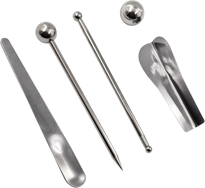 5 Piece Stainless Steel Caulking Tool Kit – Grout Finishing, Removal & Application Tools for Tile & Concrete, Caulk Finisher for Inside/Outside Corners (Reusable & Durable)
