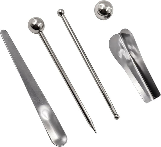 5 Piece Stainless Steel Caulking Tool Kit – Grout Finishing, Removal & Application Tools for Tile & Concrete, Caulk Finisher for Inside/Outside Corners (Reusable & Durable)