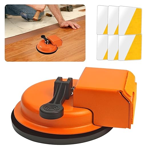 Floor Gap Fixer Tool, Laminate Flooring Tools, Enhanced Vacuum Suction Cup & 6 PCS Sticky Pads for Laminate, Wood, Tile, Vinyl Floor Gap Repair Tool - Durable, Compact, & Efficient Flooring Tools