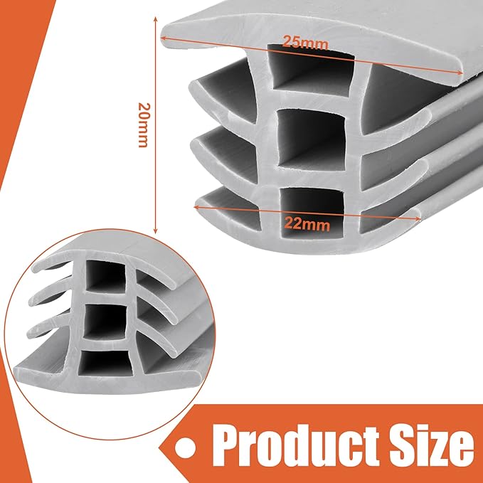 Kingdder Concrete Expansion Joint Filler Driveway Crack Filler Flexible EPDM Rubber Strip for Concrete Crack Repair Replacement Weather Aging Resistance Expansion Joint(3/4'' Wide, 25 ft Long)