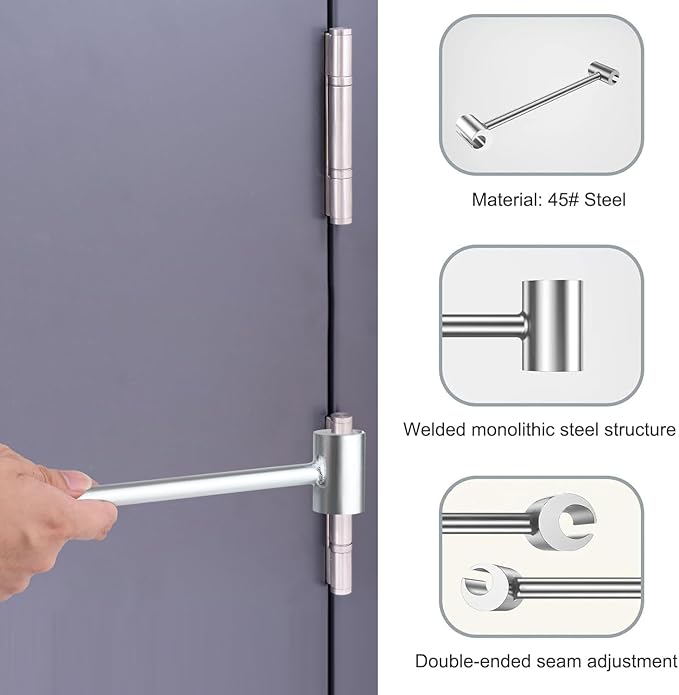 Hinges Gap Adjusting Wrench, ZEEROQOLAB 2 Pack Door Hinge Adjustment Tool, Steel Double-Head Door Hinge Repair Spanner for Various Flag Hinge Door, Fits Knuckle 14mm/18mm and 23mm/25mm