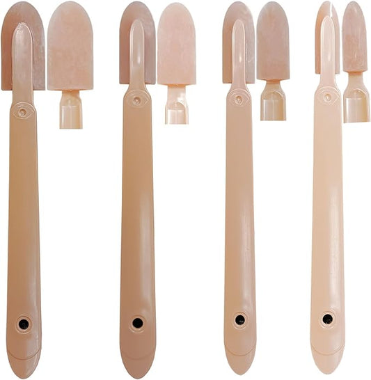 Silicone sealant precision processing tool for caulking, applicator, spatula applicator, rubber tool 4-piece set+1 shovel