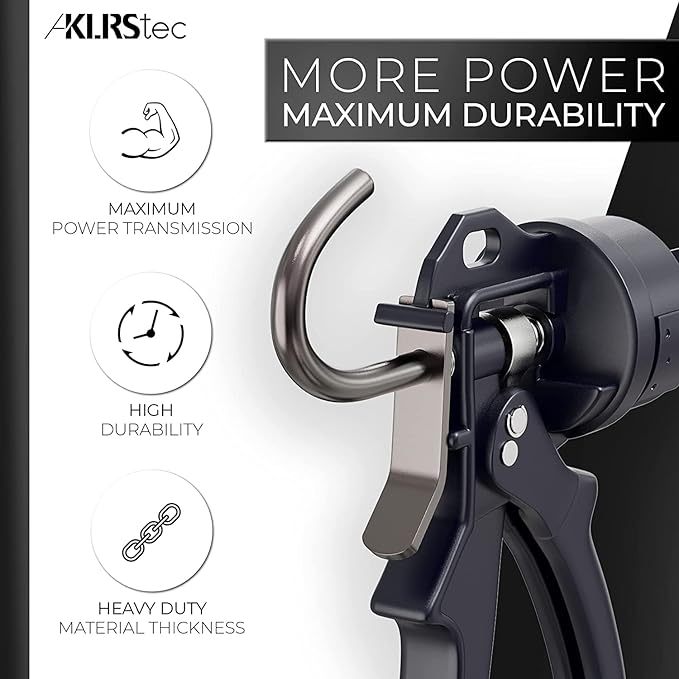 KLRStec Professional Caulking Gun [25:1 Thrust Ratio] Heavy Duty Caulk Gun for All Standard 10oz / 300ml / 1/10 Gallon Sealant and Adhesive Cartridges