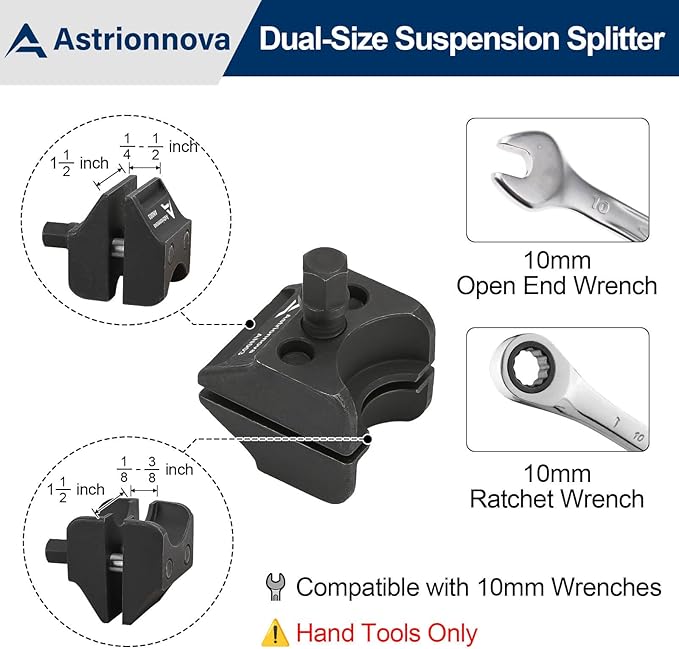 Universal Suspension Strut Spreader Tool - Heavy Duty Dual-End Strut Removal & Lower Ball Joint Separator, Eliminates Hammering Damage on VW Audi BMW Ford