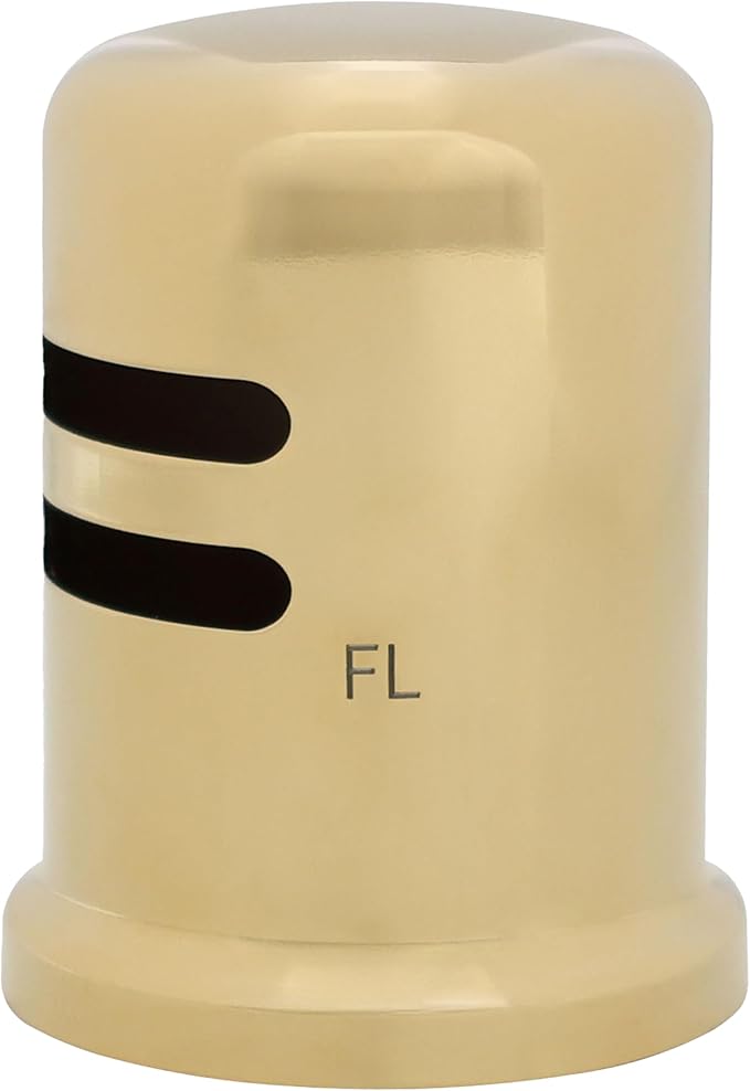 Westbrass D201-1-01 1-3/4" x 2-3/4" Solid Brass Air Gap Cap Only, Skirted, Polished Brass