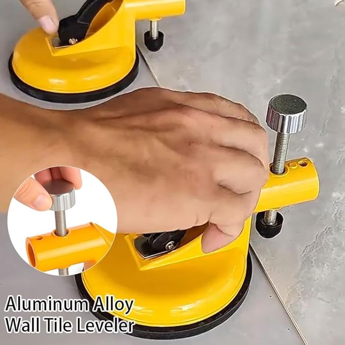 Floor Gap Fixer Tool,Laminate Flooring Tools with Enhanced Vacuum Suction Cup,Tile Countertop Installation Tool,Heavy Duty Plank Grabber for Glass Stone Slab Vinyl Flooring Gap Repair (Red 1pcs)