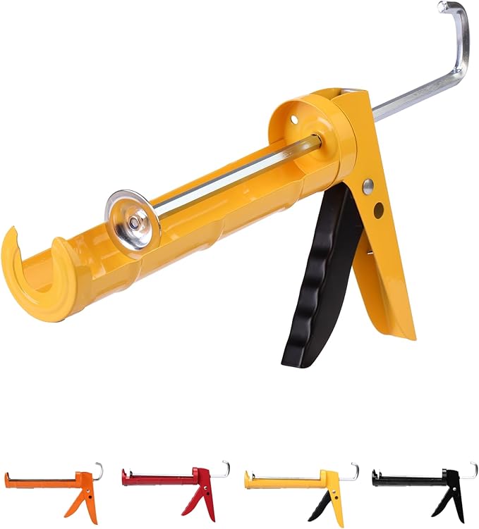 Bates- Caulking Silicone Gun, 10:1 Thrust Ratio, Hand Caulking Guns, No Drip