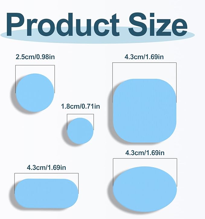 Self-Adhesive Nylon Patches Tent Repair Kit – Outdoor Gear Tenacious Repair Tape, Waterproof Fabric Patches for Clothes, Tent, Down Jacket, Backpack (45pcs, Light Blue