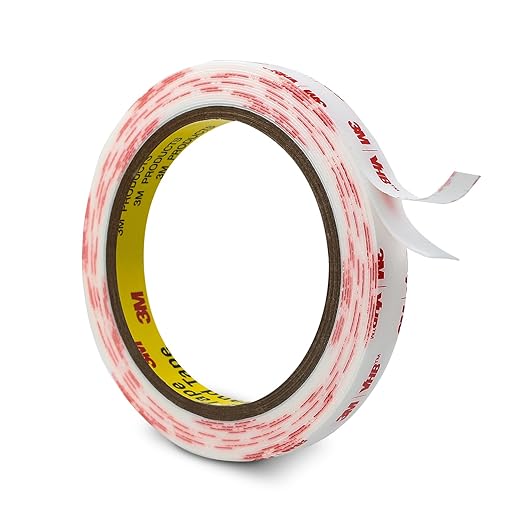 3M Double Sided Mounting Tape 0.5''x15.4Ft 0.025in Thick White 4930 Heavy Duty Adhesive Waterproof Foam Tape for Car Home Office Decor
