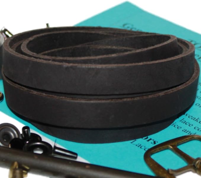Leather Strap for Crafts & Jewelry | 72 Long × 5/8" Wide × 1/8" Thick (7-8oz) | Genuine Leather Strips for Crafts, Projects or Repairs - Dark Brown | 2-Pack
