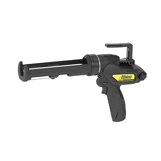 Albion Engineering E12 B-Line Cordless Cartridge Caulking Gun, No Drip, 12V, 1 Gallon (10 oz)
