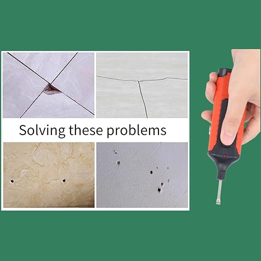 Tile Repair Kit, Porcelain Repair Kit, Ceramic Tile Repair Kit. Includes Electric Heating Pen and 8 Wax Blocks. Ideal for Repairing Cracks, Chips, Shower Gaps, and Granite