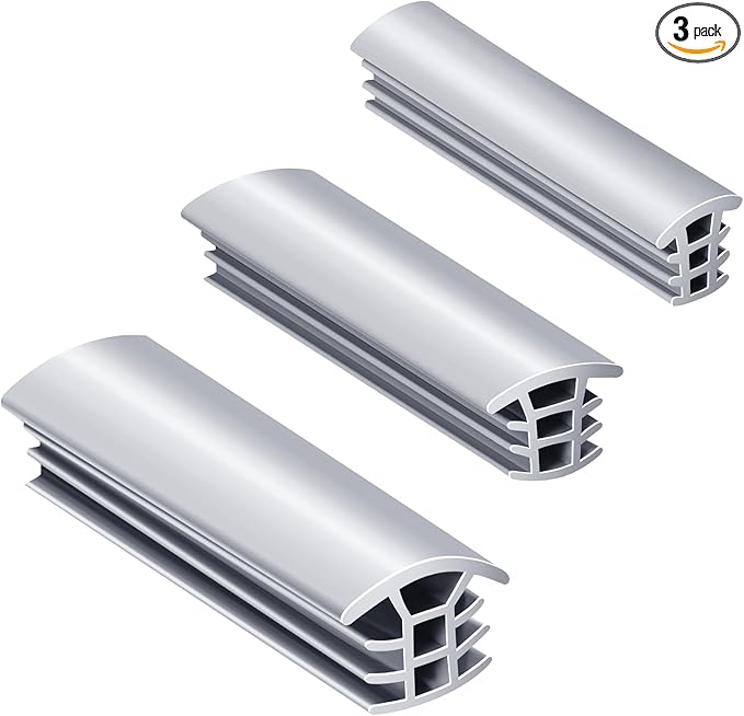 Trial Pack Flexible EPDM Rubber Strip 1/2", 3/4" and 1" (100mm/3.94" Each) for Concrete Crack Repair and Replacement - Weather and Aging Resistant Expansion Joint Filler for Driveways and Sidewalks