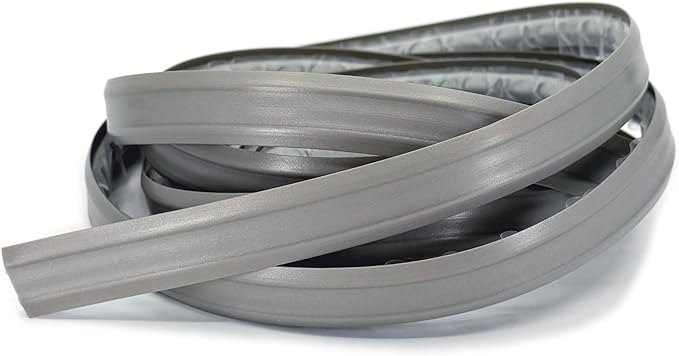 InstaTrim Peel & Stick Flexible Caulk Tape & Trim, Easy to use, self-Adhesive, Caulk sealant for Floors, Doors, Windows, counters, tubs and More - Made in USA, 1/2 inch x 10 feet, Gray