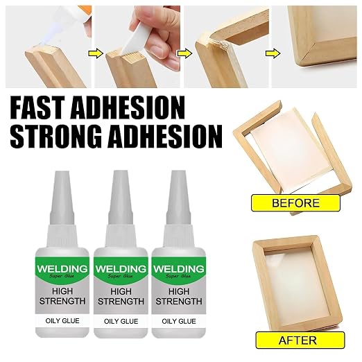 Jue-Fish Multifunctional Glue Welding High-Strength Oily Glue, Universal Super Glue Gel, Instant Bonding, Strong Adhesion, Repairs Last Long Time for All(50g/4PCS)