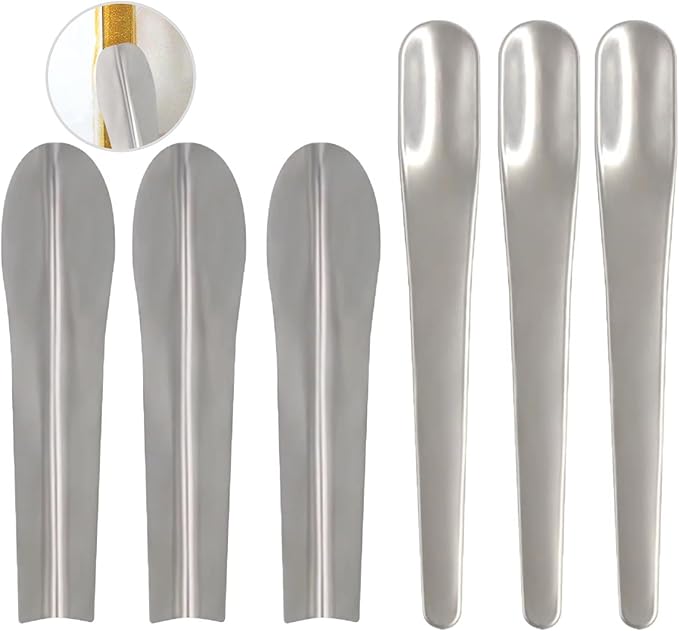 6 Pack Tile Grout Finishing Tool Spreader Spatulas Applicator Streamline Caulk Spatula Stainless Steel Concave and Convex Caulking Spatulas Tool Set for Silicone Sealant Caulk Grout Sealer