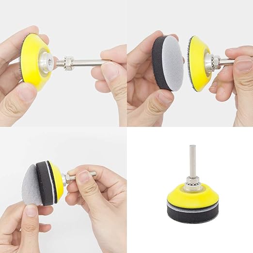 199 Pieces 2 Inch Sanding Disc, GOH DODD Hook and Loop Sanding Pads 60 to 10000 Grit Drill Sanding Attachment Wet Dry Sandpaper with 1/4” 1/8" Shank, Backing Pad, Polishing Pads and Interface Pad