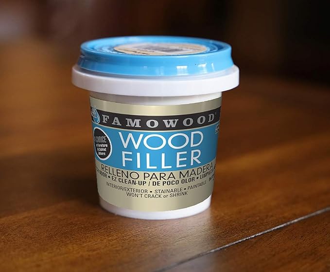 FamoWood 40022126 Latex Wood Filler - Pint, Natural 24 Oz. | Pack of 2