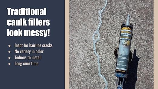 ConSandtrate Concrete Crack Filler - 2 LB (Single Bottle) for Filling in Concrete Cracks on driveways, walkways and patios (Gray)