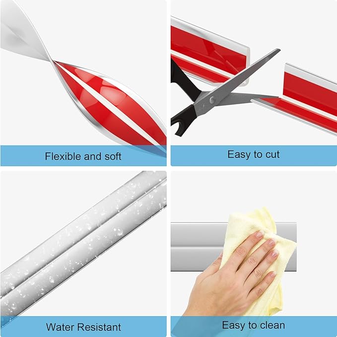 40 Feet Flexible Corner Protector Trim Molding 1.6 in Width Peel and Stick Molding 90 Inside & Outside Corner Guards Trim for Tile and Wall Edges Gaps, Furniture and Wall Repair - Silver