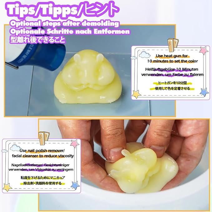 Taba Squishy Maker 2 Hamster Silicone Molds+Gel+Kits Fufu Squish Making Pack