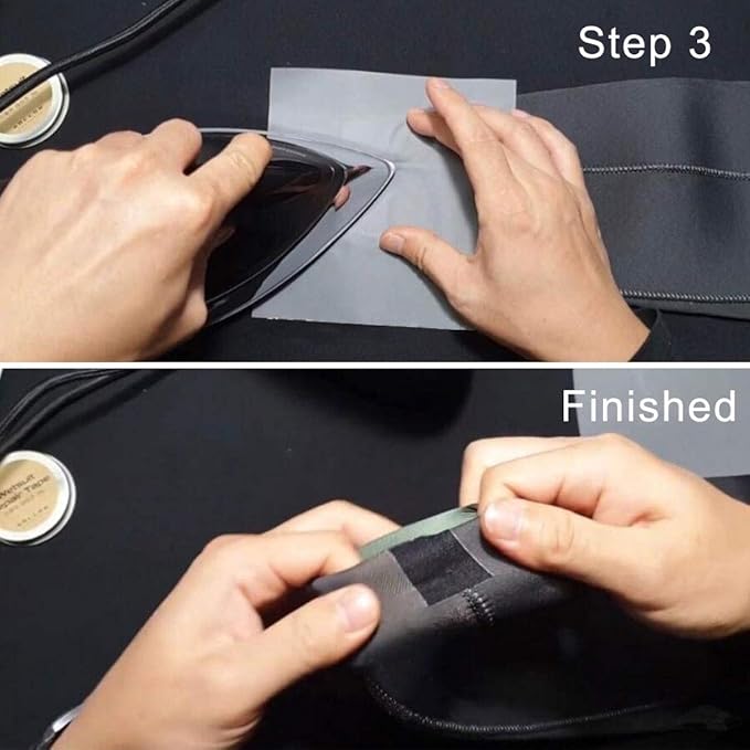 Waterproof Iron-On Seam Sealing Wetsuit Neoprene Fabric Fusing Adhesive Repair Tape (Black, 2M)
