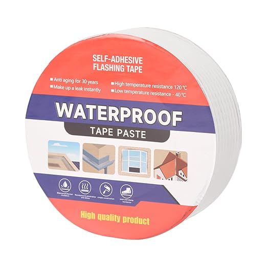 Butyl Waterproof Tape 2" x 32.8',Outdoor Leakproof Tape for Plastic and Metal Repair,RV Repair,Window and Boat Sealing,Silicone,Glass and EDPM Roof Leak Repair