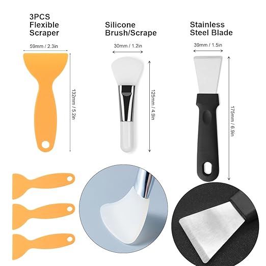 Resin 3D Printer Accessories Kit, Including Cleaning Silicone pad and Stainless Steel Funnel, Maintenance Tool Knife, Tweezers, Funnel, Scissors, Trimming Knife, 3D Printer Tool kit (Resin Tools Kit)