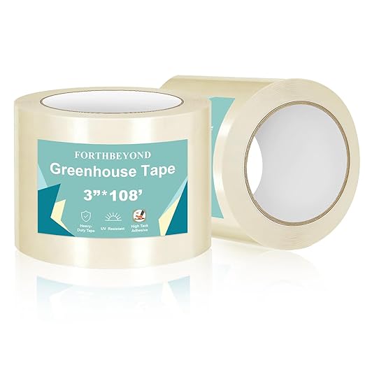 3Inch Heavy Duty Greenhouse Repair Tape 6.3Mil Thick 108Ft-UV & Waterproof PE Patch Tape for Home Garden,Hoop House,Farm-Instantly Fix Film Holes & Tears