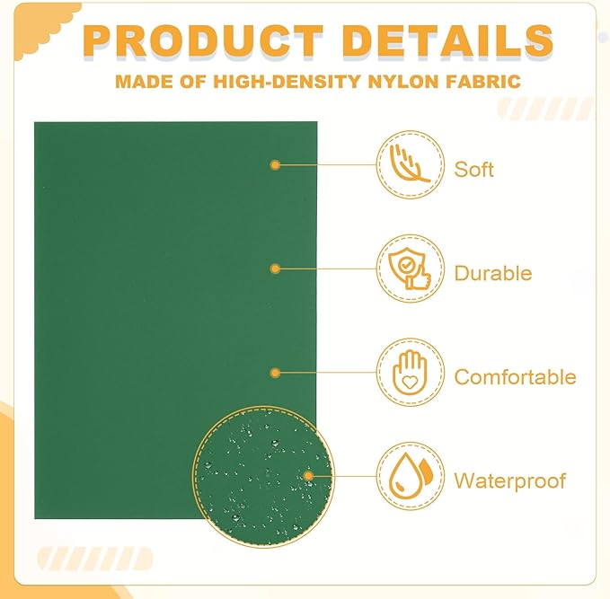 PATIKIL Nylon Repair Patch 8 x 6 Inch, 6pcs Self-Adhesive Down Jacket Repair Patches Waterproof Fabric Repairing Tape for Tents Sleeping Bag Outdoor Camping Gear, Green