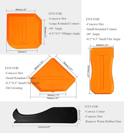Caulk Remover Tool-3 in 1, Caulking Tool Kit, Grout Removal Tool, Pack-of-12Pcs Caulk Removal Tool for Kitchen Countertop, Bathroom Floor, Window, Sink Joint, Frames Seal