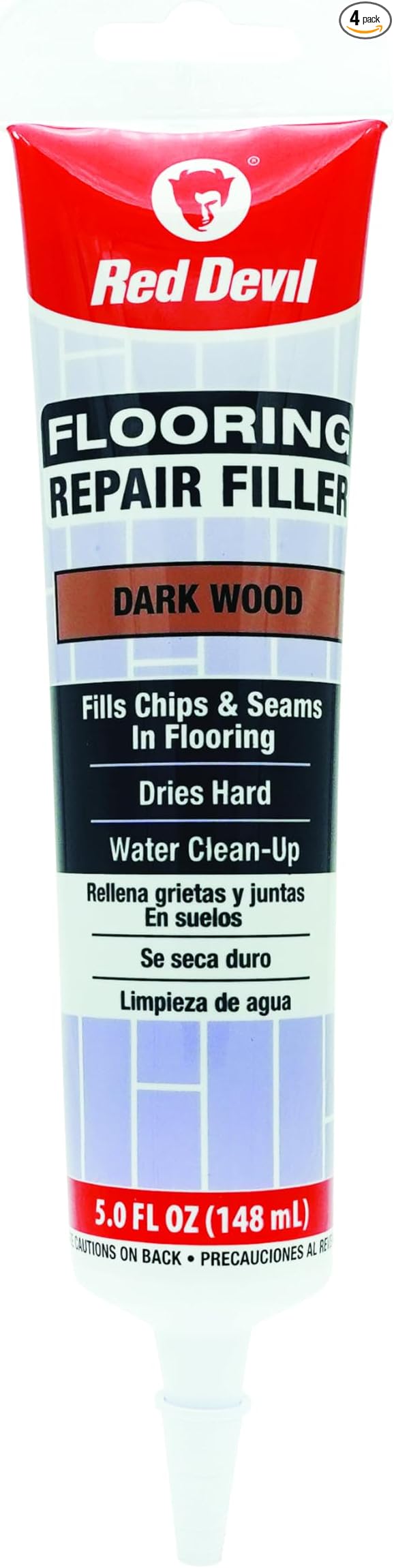 Red Devil 056045 Flooring Repair Filler, 5 oz., Dark Wood, 4 Pack