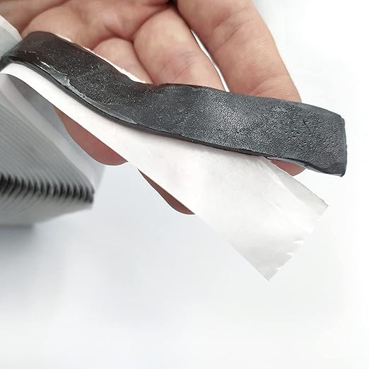 Alenor Black Butyl Seal Putty Tape 1/5'' x 33 Foot - Pack of 3- Leak Proof Putty Tape for RV Repair, Window, Boat Sealing, Glass & EDPM Rubber Roof Patching, Car, Van, Bus & Auto Repair