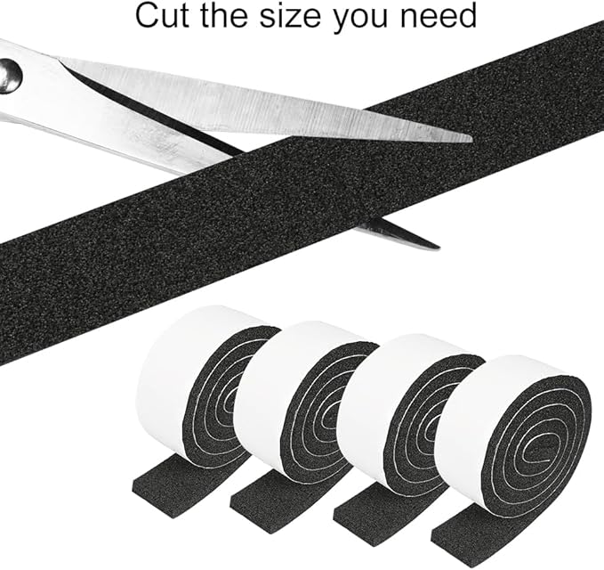 4 Rolls 2 Inch W 1/2 Inch T Weather Stripping Air Conditioner Open Cell Foam Seal Tape, Window Insulation High Resilience Seal Strip for Doors Window,Total 21FT