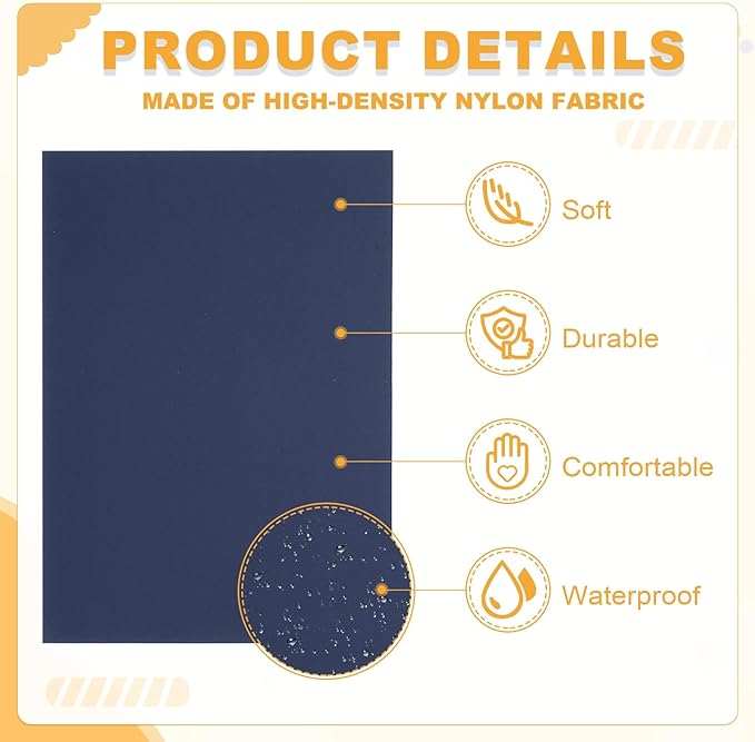 PATIKIL Nylon Repair Patch 8 x 6 Inch, 6pcs Self-Adhesive Down Jacket Repair Patches Waterproof Fabric Repairing Tape for Tents Sleeping Bag Outdoor Camping Gear, Deep Blue