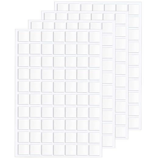 JANYUN 560 Pcs Sticky Dots Square Putty Clear Mounting Tape for Posters | Sticky Tack Points Tape for School Office,Heavy Duty No Trace Adhesive Mounting Tape for Removable Balloons Stickers