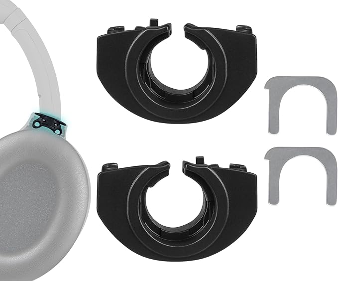 SOULWIT Hinge Swivel Replacement for Sony WH-1000XM4 Headphones, Left & Right Rotation Joint Pivot Repair Parts Accessories for WH1000XM4 - Black