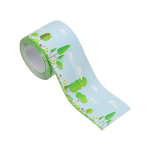 PATIKIL Caulk Tape Waterproof Self Adhesive, PVC Toilet Caulking Sealant Strip Bathtub Caulk Sealing Strip Tape for Bathroom Kitchen Countertop, Forest (1.5 Inch x 5 Ft)