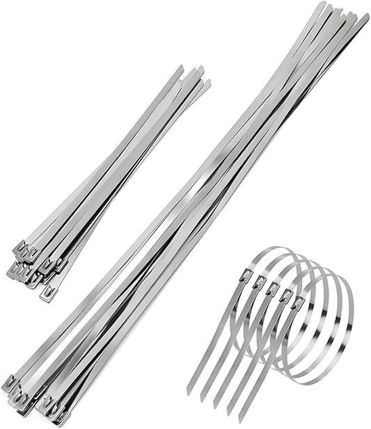20PCS Car CV Boot Clamps, 10PCS Small & 10PCS Large Stainless Steel Drive Shaft Joint Boot Band Clamps, Adjustable Automotive CV Axle Clip Repair Kit, Universal for Most Vehicles