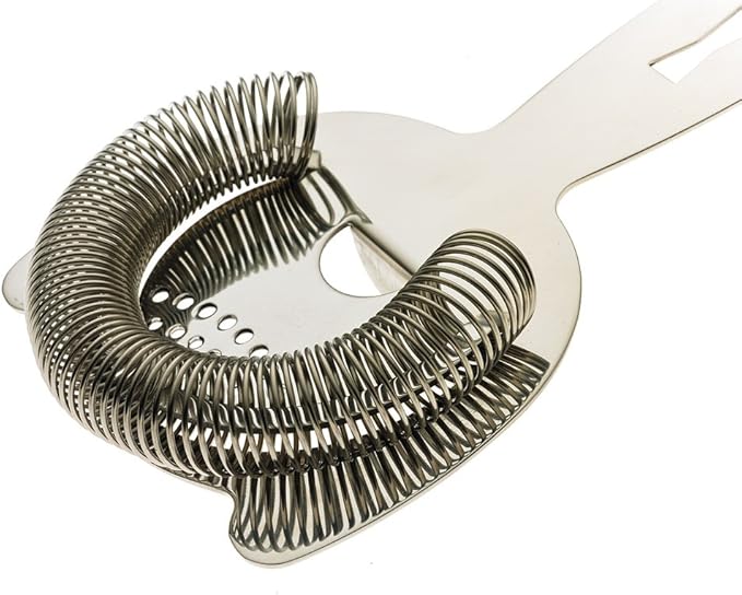 Barfly Heavy Duty Spring Bar Strainer, Stainless Steel