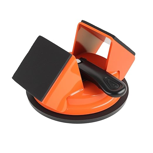 Heavy Duty Floor Gap Fixer Tool with Suction Cup, Iron Floor Gap Repair Tool for Laminate and Vinyl Plank (LVP) Flooring, 45 Degree Striking Surface Plank Grabber for Seam Repair