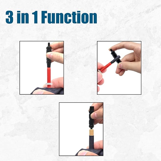 ZUFECY Bike Valve Core Remover Tool, Presta &Schrader Valve Cores for Tubeless Cycling Tires (Black)