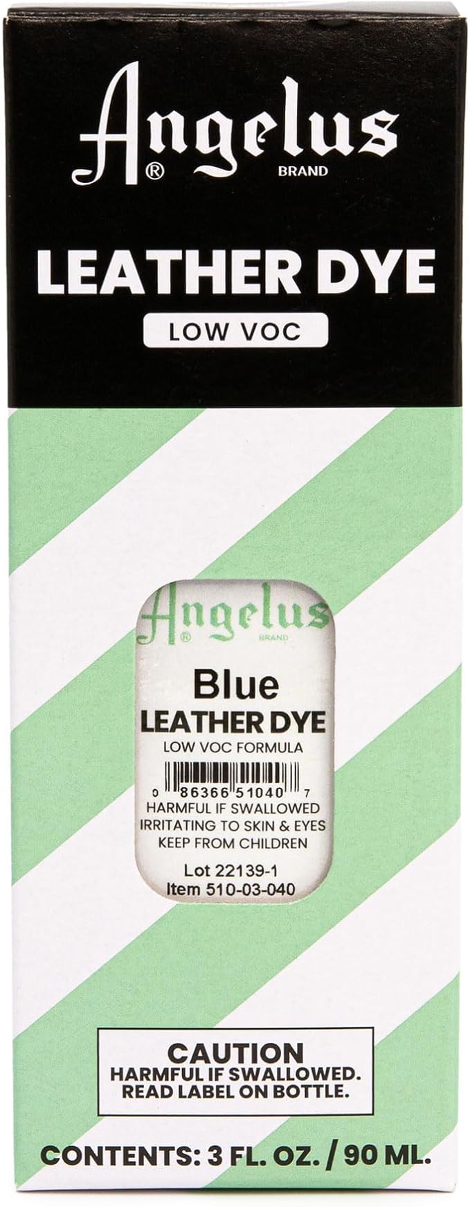 Angelus Leather Dye - Flexible Leather Dye for Shoes, Boots, Bags, Crafts, Furniture, & More 3oz, Dauber Included (Blue)