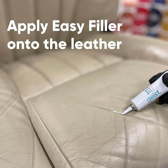 Geist. Easy DIY Colour Restorer and Filler for Leather & Vinyl | Refresh, Repair & re-dye Scuffs, Colour Damage and Small Cracks (Anthracite, 20ml Filler)